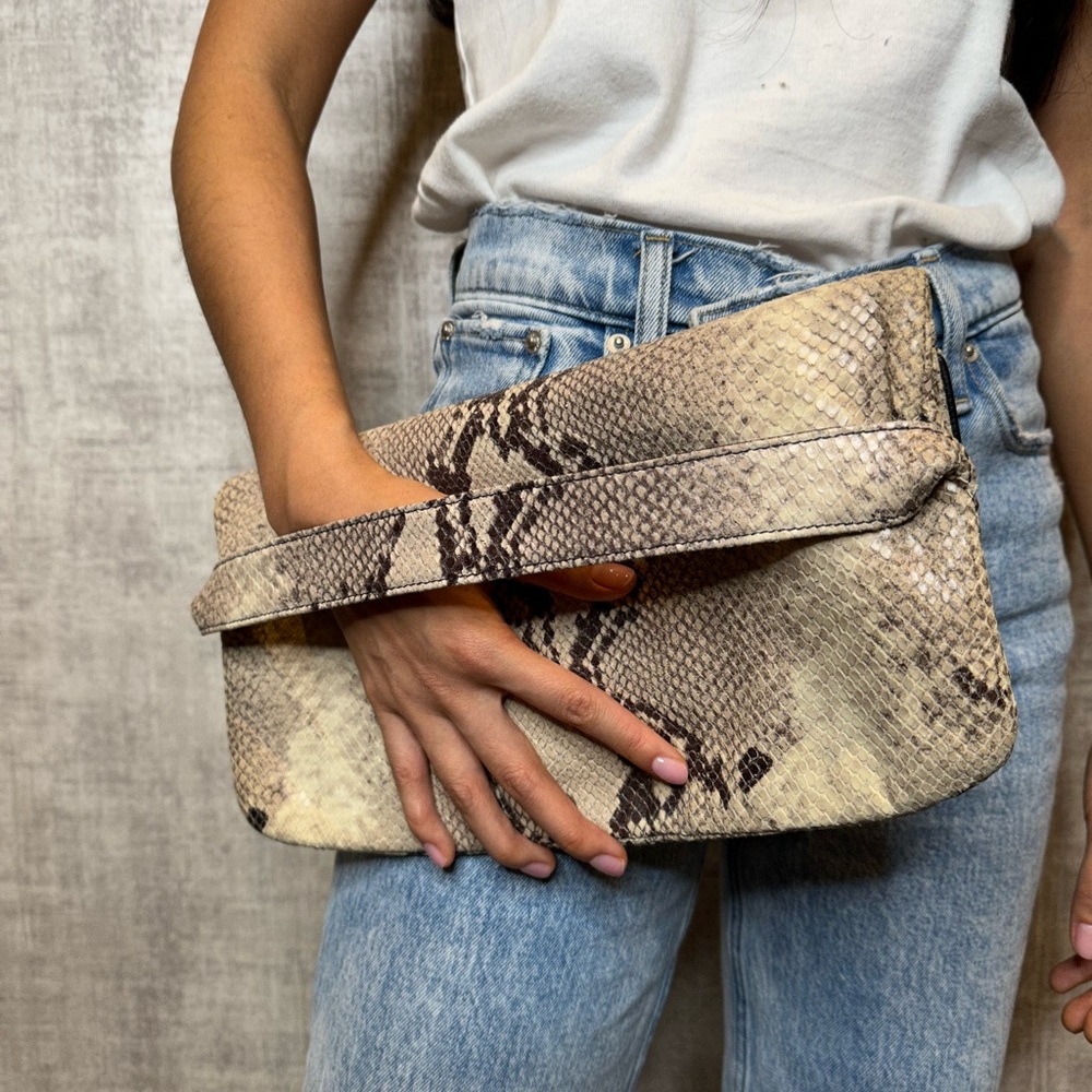 Johnny Farah snakeskin clutch
